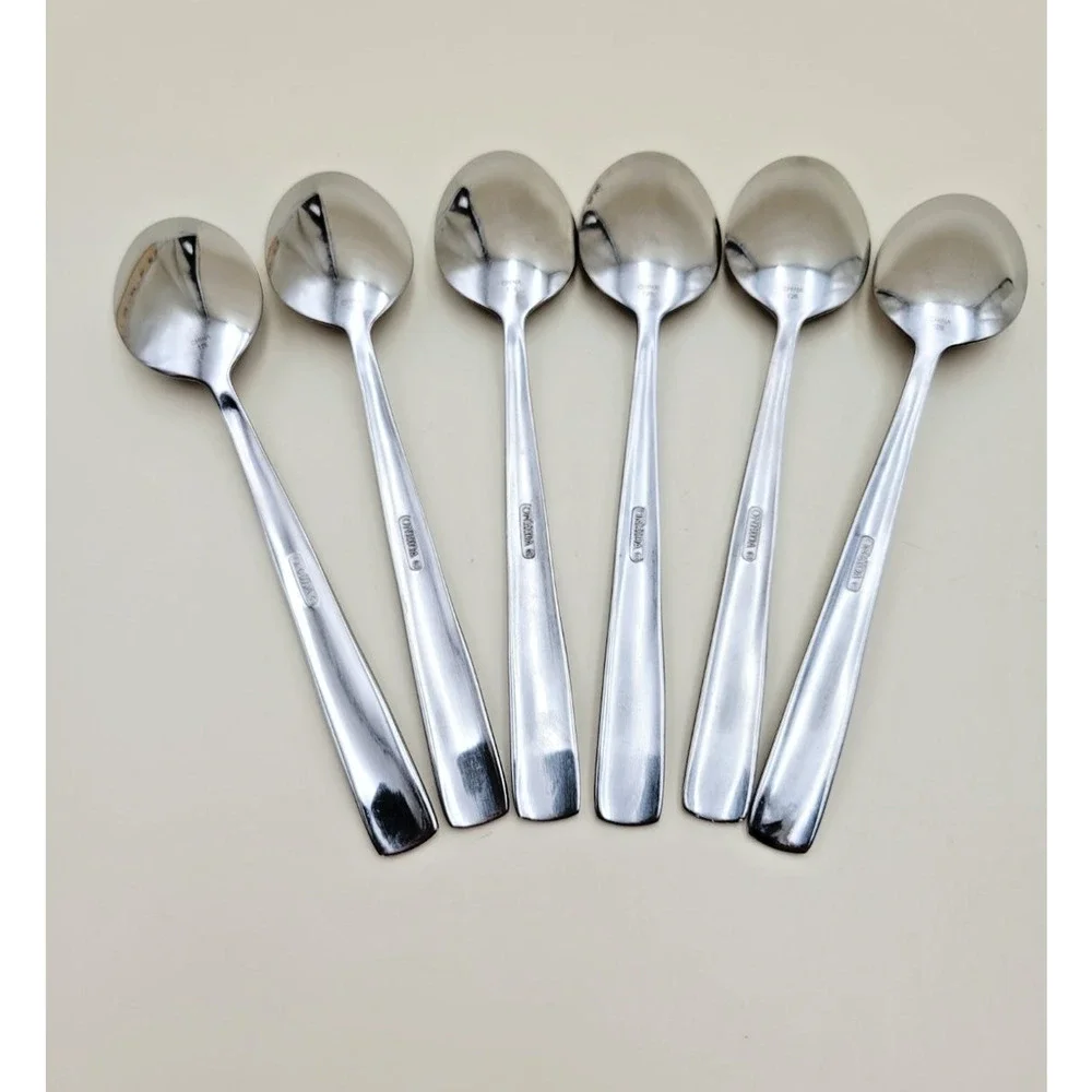 Set of 6 Oneida MADELINE Teaspoon Stainless Steel Flatware Spoon